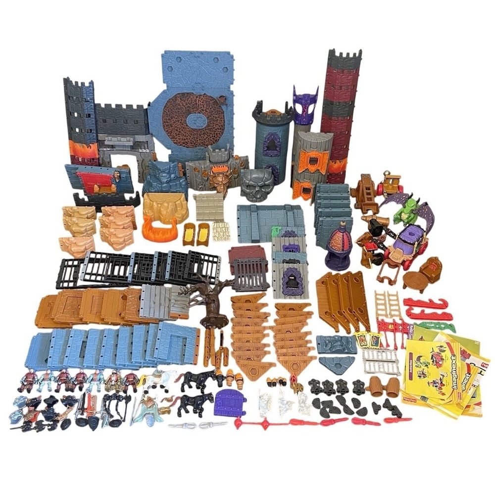 300pc IMAGINEXT LOT Medeival Dragomont Battle Castle Fortress Accessories Knight
